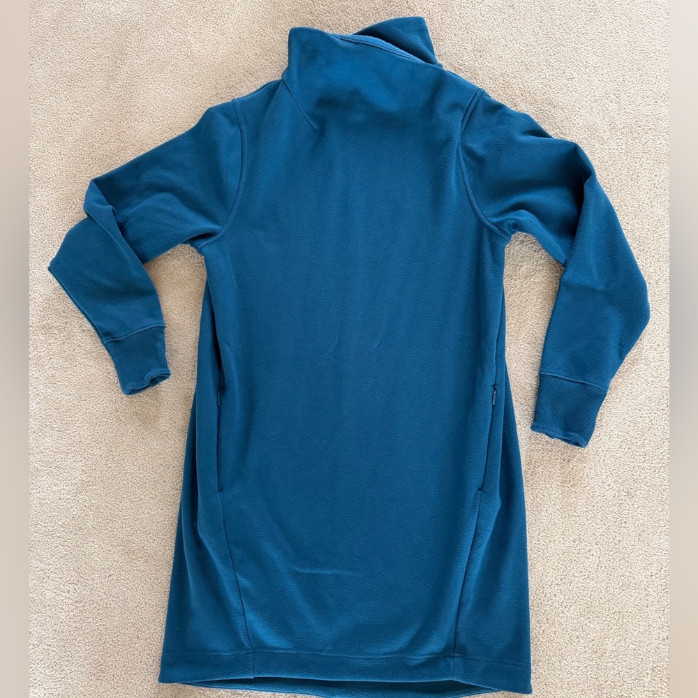 Athleta Teal Cowl Neck Dress